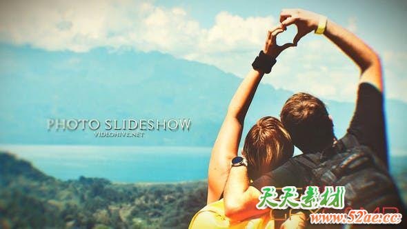 AE模板-漏光叠加胶片照片相册开场 Dynamic Photo Slideshow-天天素材网