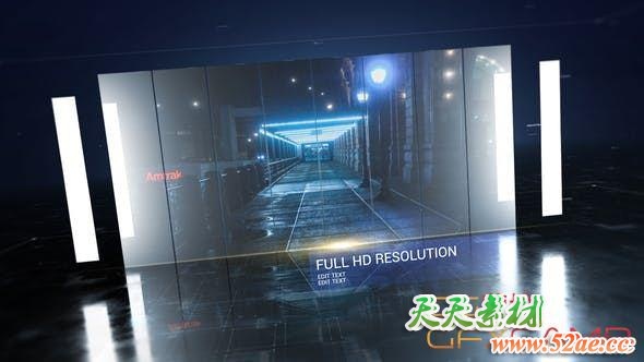 AE模板-三维场景科技感图片介绍片头 Tech Corporate Slideshow-天天素材网