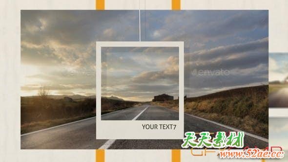 AE模板-拍立得相框照片相册片头 Frames Slideshow-天天素材网