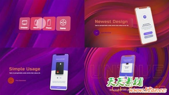 AE模板-iPhone手机APP宣传展示动画 iModel App Promo-天天素材网