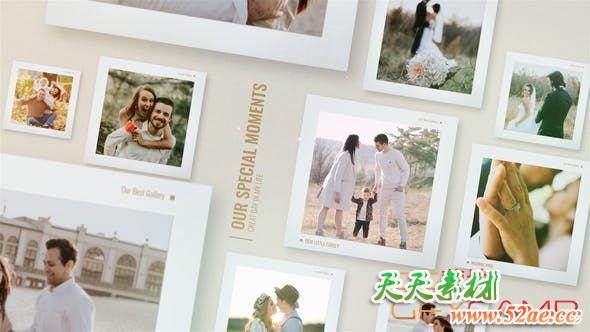 AE模板-清新回忆拍立得照片相册片头 Best Moments Photo Gallery Slideshow-天天素材网