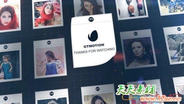 AE模板-照片墙拼贴展示相册开场 Photo Gallery-天天素材网
