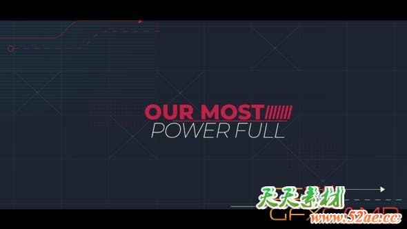 AE模板-动感体育视频包装片头 Sports Intro-天天素材网