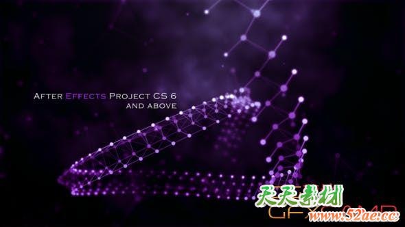 AE模板-科技感点线背景文字片头 Plexus Digital World-天天素材网