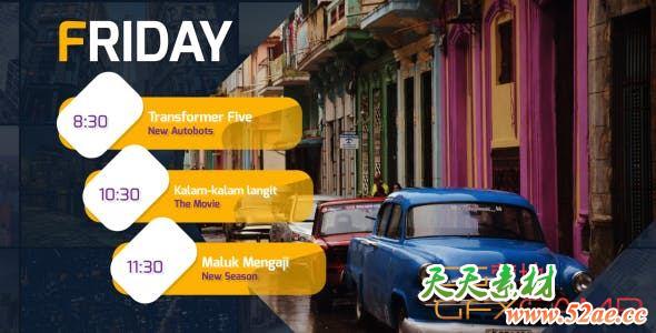 AE模板-现代时尚电视栏目包装 MantoTV – Broadcast Channel Package-天天素材网