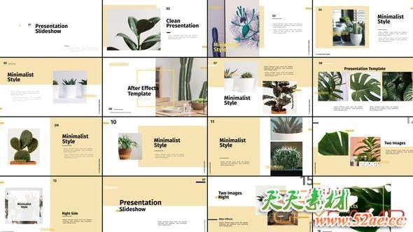 AE模板-商品图片滑动文字介绍展示包装 Presentation Slideshow-天天素材网