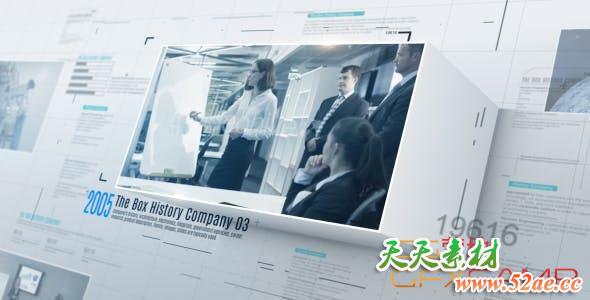 AE模板-科技感商务企业宣传展示片头 The Box History Company-天天素材网
