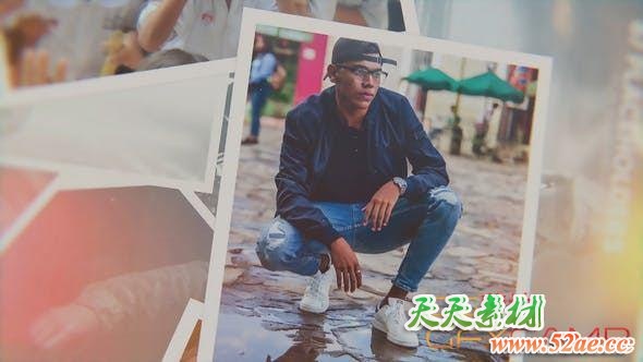 AE模板-美好回忆照片相册幻灯片开场 Photo Slideshow – Memories Slides-天天素材网