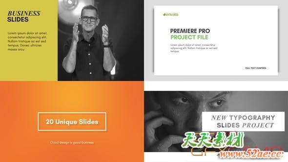 Typography Slides - for Premiere Pro Essential Graphics 22500965