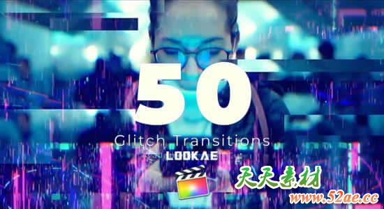 FCPX转场插件-50个画面故障干扰像素失真损坏转场过渡4 FCPX插件-第1张