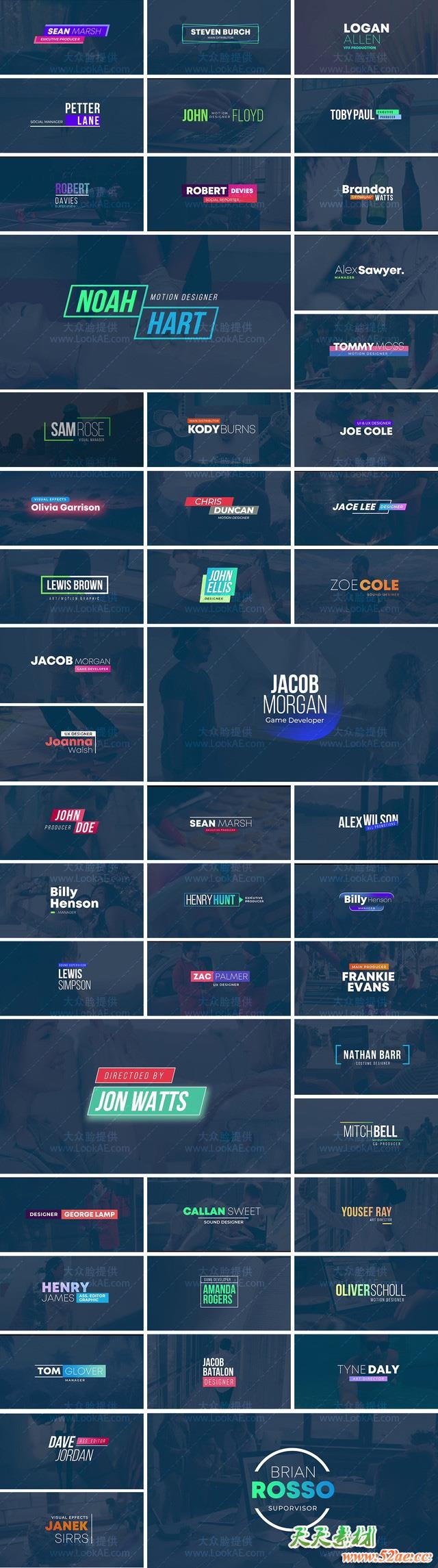 FCPX插件-50个现代彩色文字标题字幕条动画预设 + 使用教程 FCPX插件-第2张