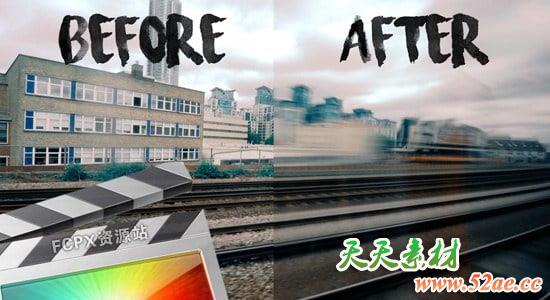 FCPX插件-视频运动模糊丝滑插件 Ryan Nangle – Motion Blur-天天素材网