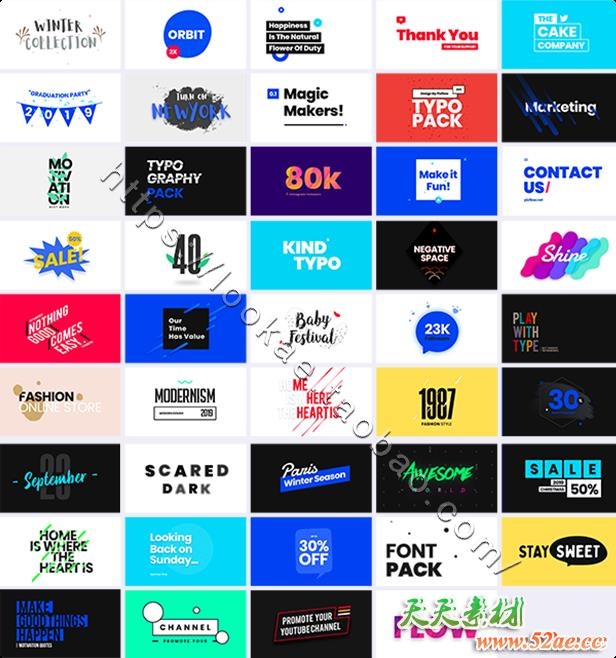 FCPX插件-101个现代流行复古怀旧创意文字标题排版设计动画 FCPX插件-第3张