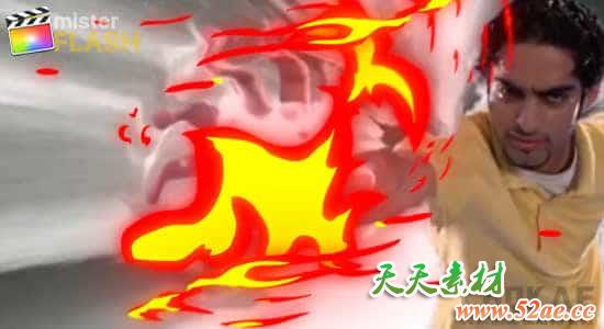 FCPX插件-12种卡通火焰燃烧MG动画元素 Cartoon Fire Elements 2 + 音效 FCPX插件-第1张