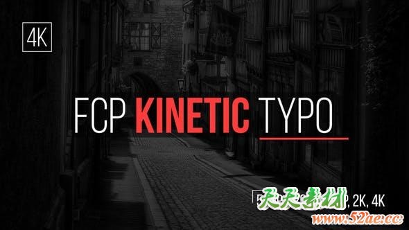 FCPX插件-36种动态文字标题排版动画 FCP Kinetic Typo FCPX插件-第1张