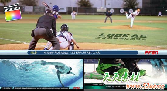 FCPX插件-新闻体育滚动底栏字幕条文字动画 ProTick FCPX插件-第1张