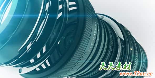 Apple Motion模板-三维摄像机镜头旋转LOGO标题展示片头 Camera Logo Motion 5-第1张