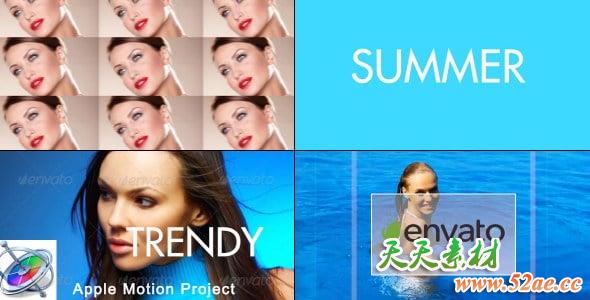 Apple Motion模板-动感画面干扰切割图文展示片头 Dynamic Slideshow Motion 5-第1张