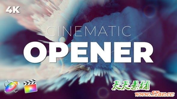 FCPX插件+Apple Motion模板：大气震撼RGB色彩分离图像文字宣传片头 Cinematic Opener FCPX插件-第1张