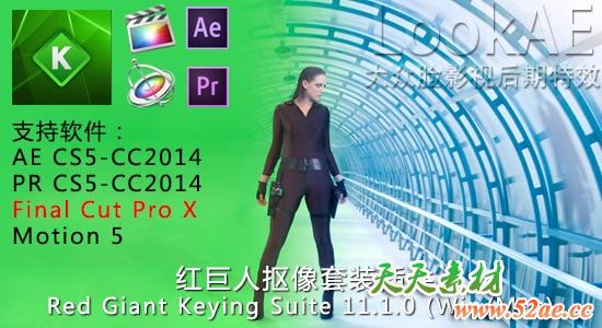 FCPX/AE/PR çº¢å·¨äººæ åå¥è£æä»¶ Red Giant Keying Suite 11.1.6 (Win/Mac)