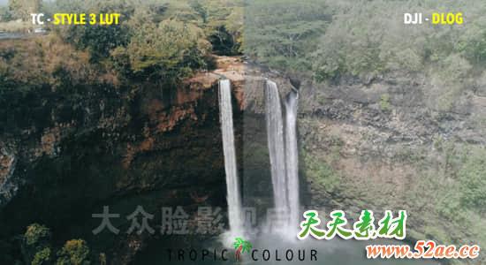 50个大疆无人机航拍DLog视频调色LUTs预设Tropic Colour Drone LUTs（FCPX/PR/PS/AE/达芬奇） FCPX插件-第1张