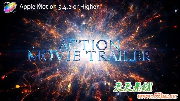 Apple Motion模板-大气史诗震撼粒子文字图片宣传片头 Action Movie Trailer Motion 5-第1张