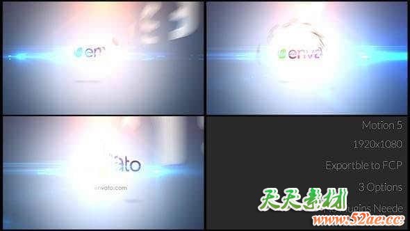 Apple Motion模板-明亮简洁光效LOGO标志片头 Simple Quick Logo Motion 5-第1张