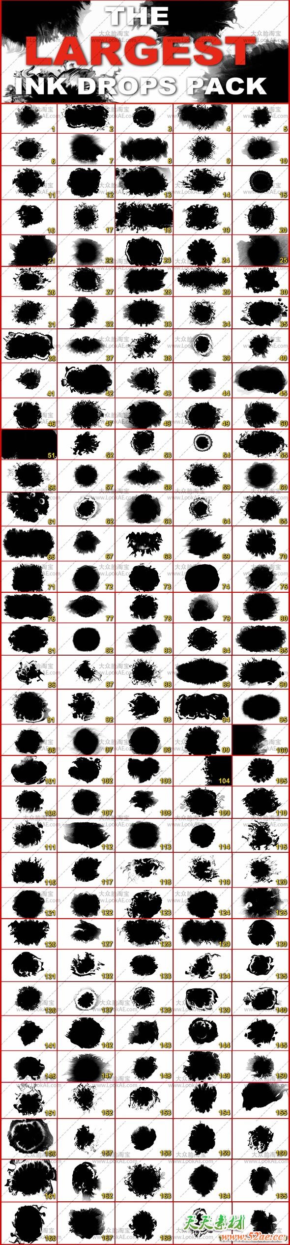 视频素材-170个水墨滴落晕开扩散动画4K视频素材 Ink 视频素材-第2张