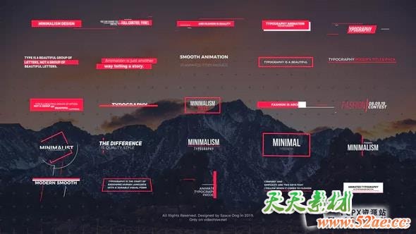 FCPX插件-28种现代简洁文字标题动画 Modern Minimalism Titles FCPX插件-第1张