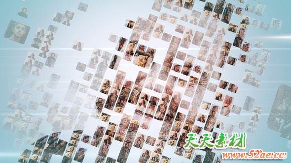 FCPX插件-众多图片汇聚LOGO标题片头动画 Simple Mosaic Logo FCPX插件-第1张