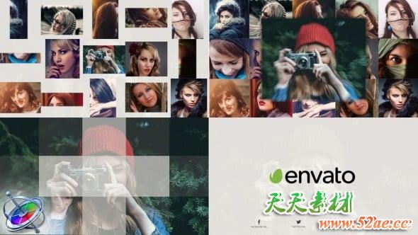 Apple Motion模板-多画面照片墙LOGO片头动画 Simple Multi Screen Logo Motion 5-第1张