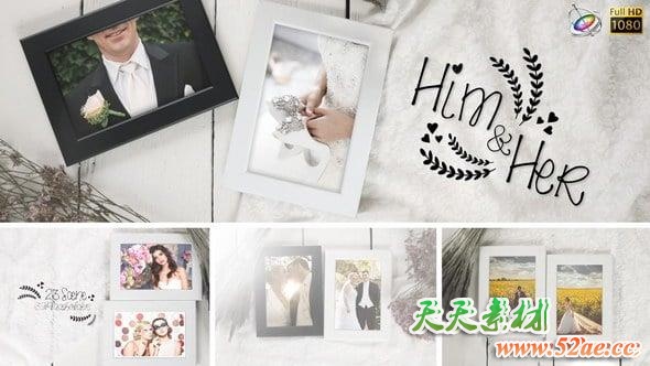 Apple Motion模板：浪漫唯美婚礼电子相册照片展示Wedding Photo Gallery Motion 5-第1张