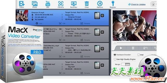 Macè¹æçï¼å¨è½è§é¢æ ¼å¼è½¬æ¢è½¯ä»¶ä¸ä¸ç MacX Video Converter Pro 6.0.2