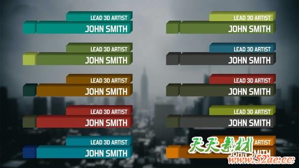 FCPX插件 - 三维立方体字幕条动画 Cubic Lower Third FCPX插件-第1张