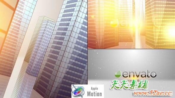 Apple Motion模板：三维高楼穿梭LOGO片头 SkyScrapers Buildings Logo Motion 5-第1张