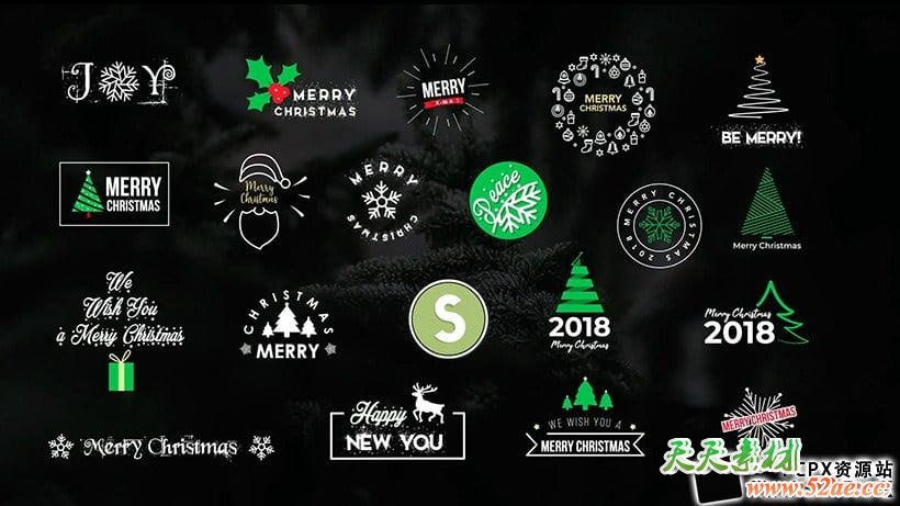 FCPX插件：14个新年圣诞节字幕标题动画 Christmas Titles FCPX插件-第1张