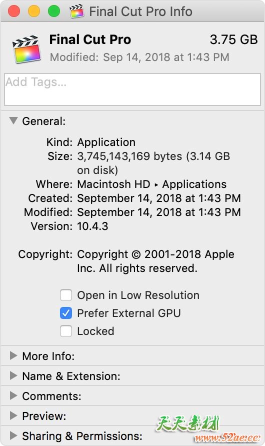 Final Cut Pro X 与外置图形处理器显卡（eGPU）搭配使用 FCPX软件-第3张