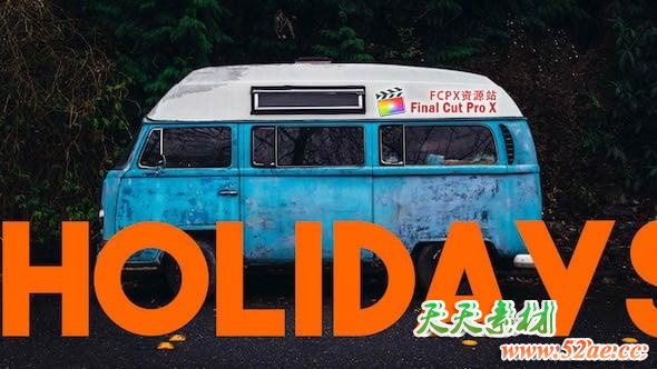 Apple Motion模板：快闪图文动画展示片头 Colourful Summer Slideshow Motion 5-第1张