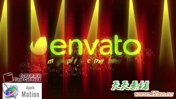 Apple Motion模板：舞台幕布射灯LOGO展示片头 Cinematic Elegant Curtain Motion 5-第1张