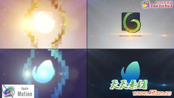 Apple Motion模板：简洁明亮光效LOGO标志片头 Simple Logo Animation Motion 5-第1张