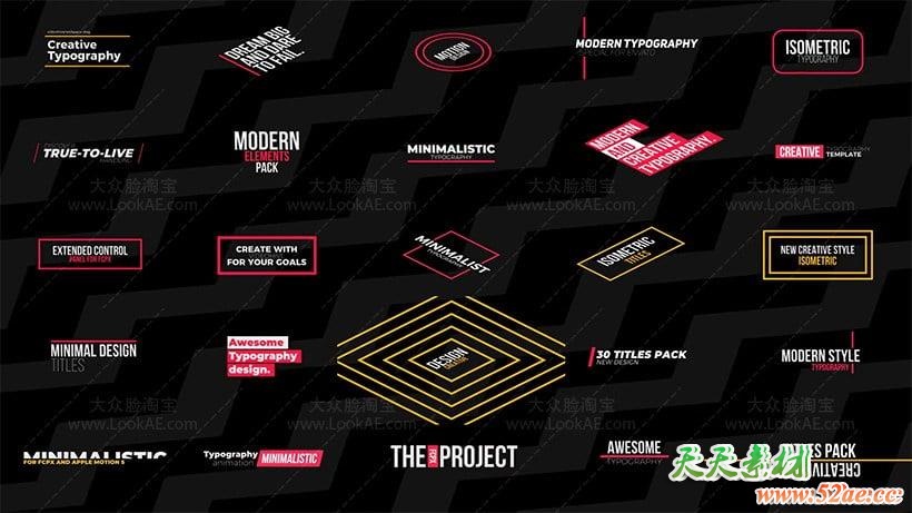FCPX插件：30个创意文字标题排版设计动画 Final Cut Pro X FCPX插件-第1张