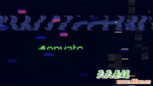 Apple Motion模板：信号故障干扰LOGO标志片头 Glitch Logo Motion 5-第1张