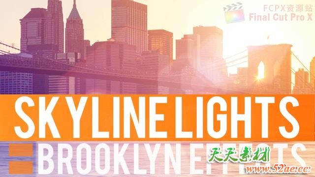 FCPX插件：自定义镜头耀斑光晕工具 BE-Skyline Lights FCPX插件-第1张