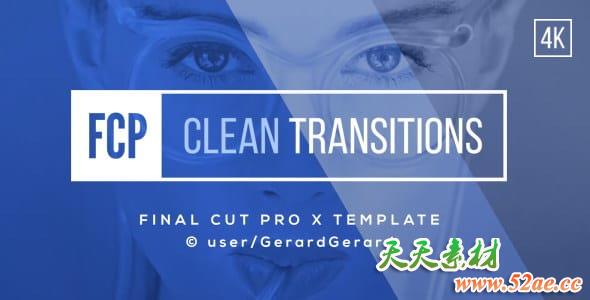 FCPX转场插件：36个简洁图形公司企业商务转场动画 Clean Transitions 高速下载 FCPX插件-第1张