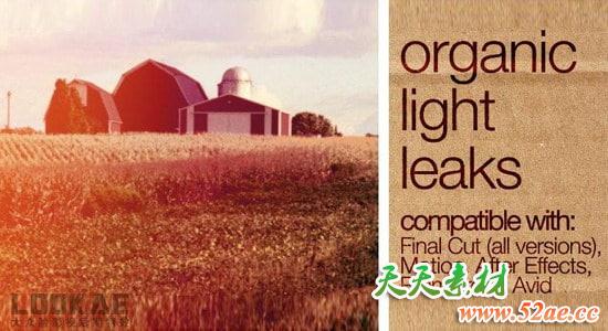 FCPX插件控制+153个炫光素材  FCPeffects - Organic Light Leaks FCPX插件-第1张