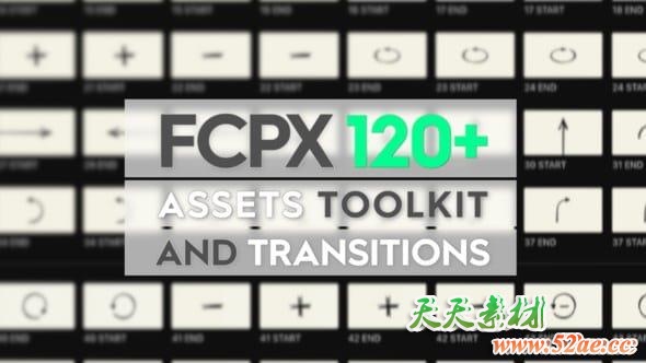 FCPX插件：24个视觉特效+100个转场动作预设 Assets Toolkit and Transitions FCPX插件-第1张