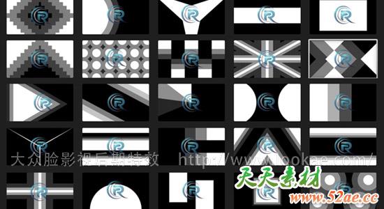 FCPX转场插件：40种多边形图形遮罩转场 第1季