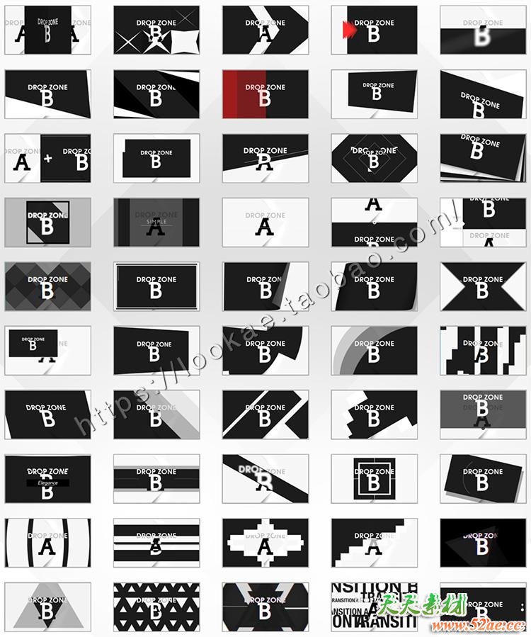 FCPX转场插件:50种简洁图形遮罩转场动画 mTransition Simple Pack FCPX插件-第2张