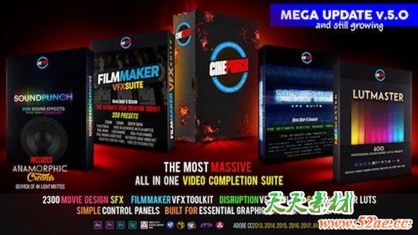 视频特效LUTs调色素材音效预设套装 CINEPUNCH Master Suite 5.0 Win/Mac