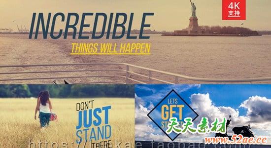 FCPX插件：50种简洁时尚文字标题排版动画 4K Titles 第1季